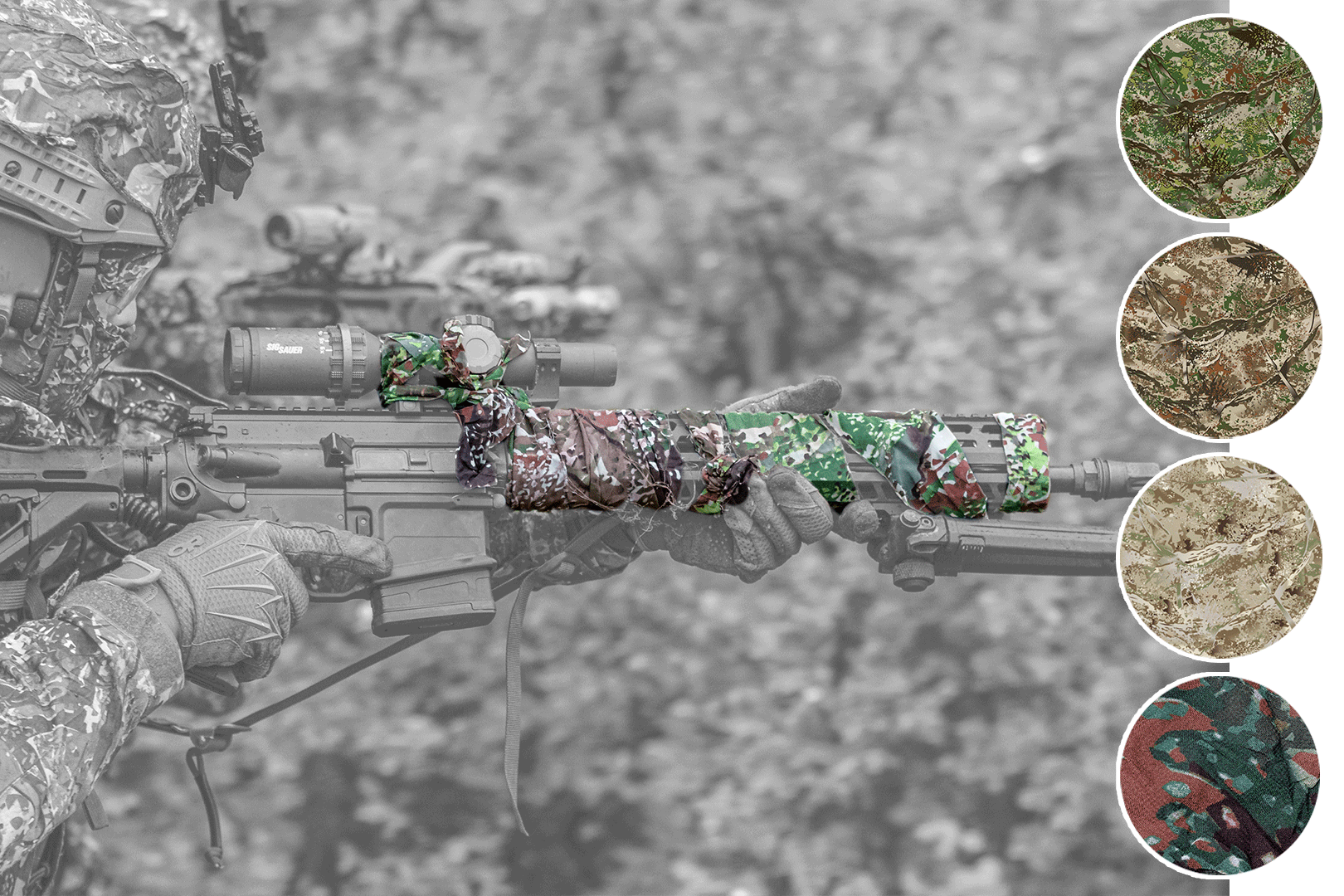 - to or weapons - Strip8 knot garland Camouflage to GHOSTHOOD equipment wrap and