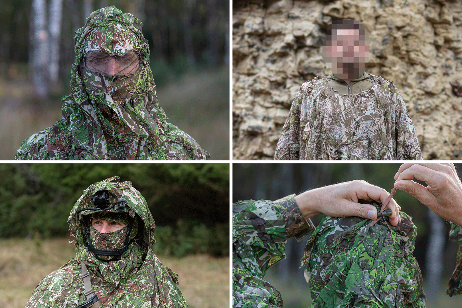 Ghost-Hoodie - Lightweight camo poncho / ghillie suit with